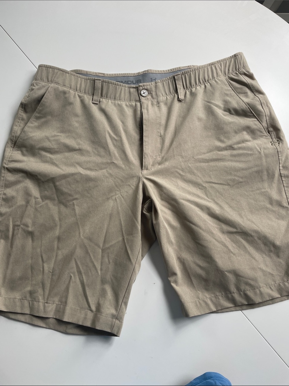 Under Armour Khaki Flat-Front Performance Shorts